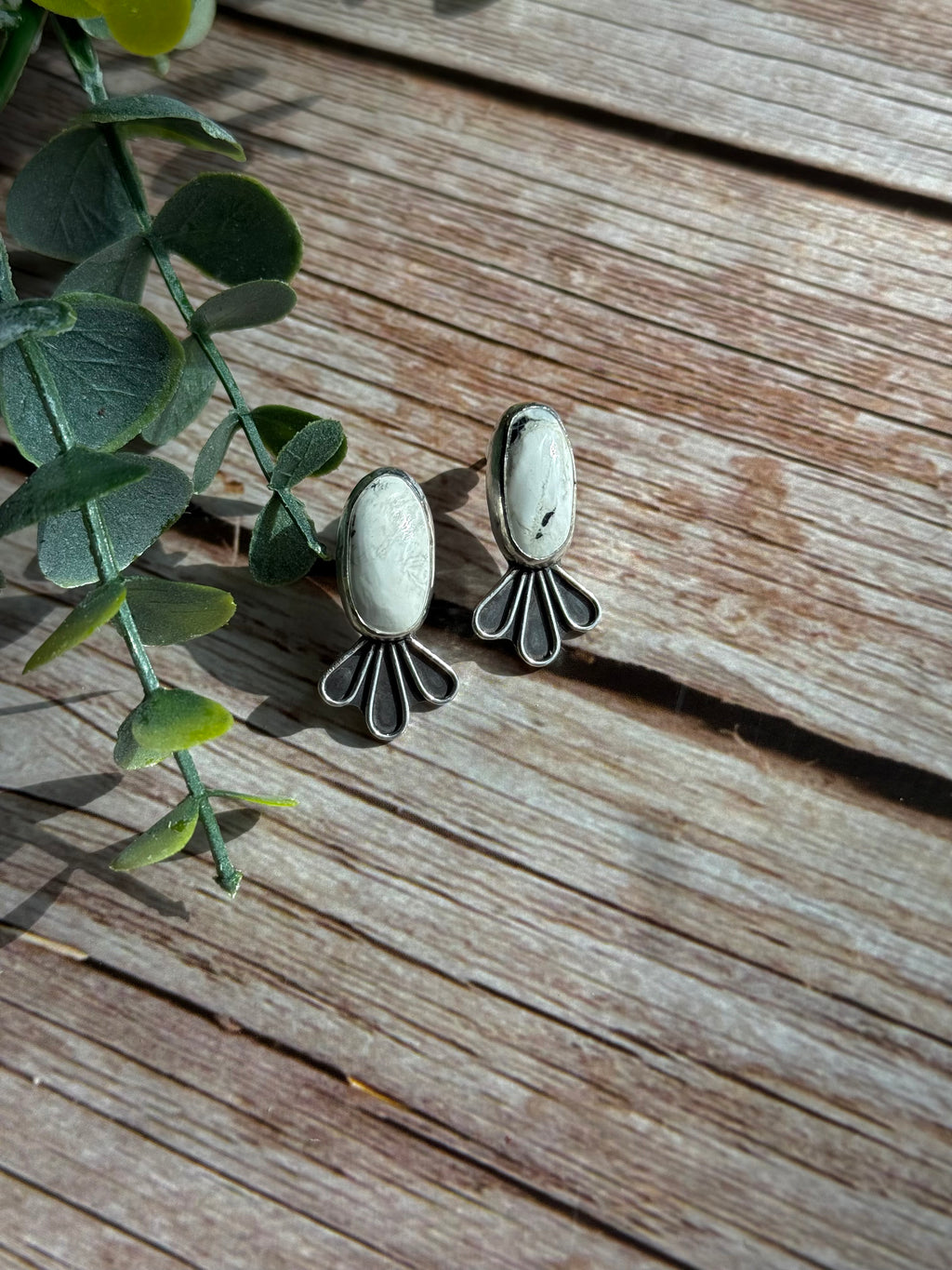 White Buffalo Earrings