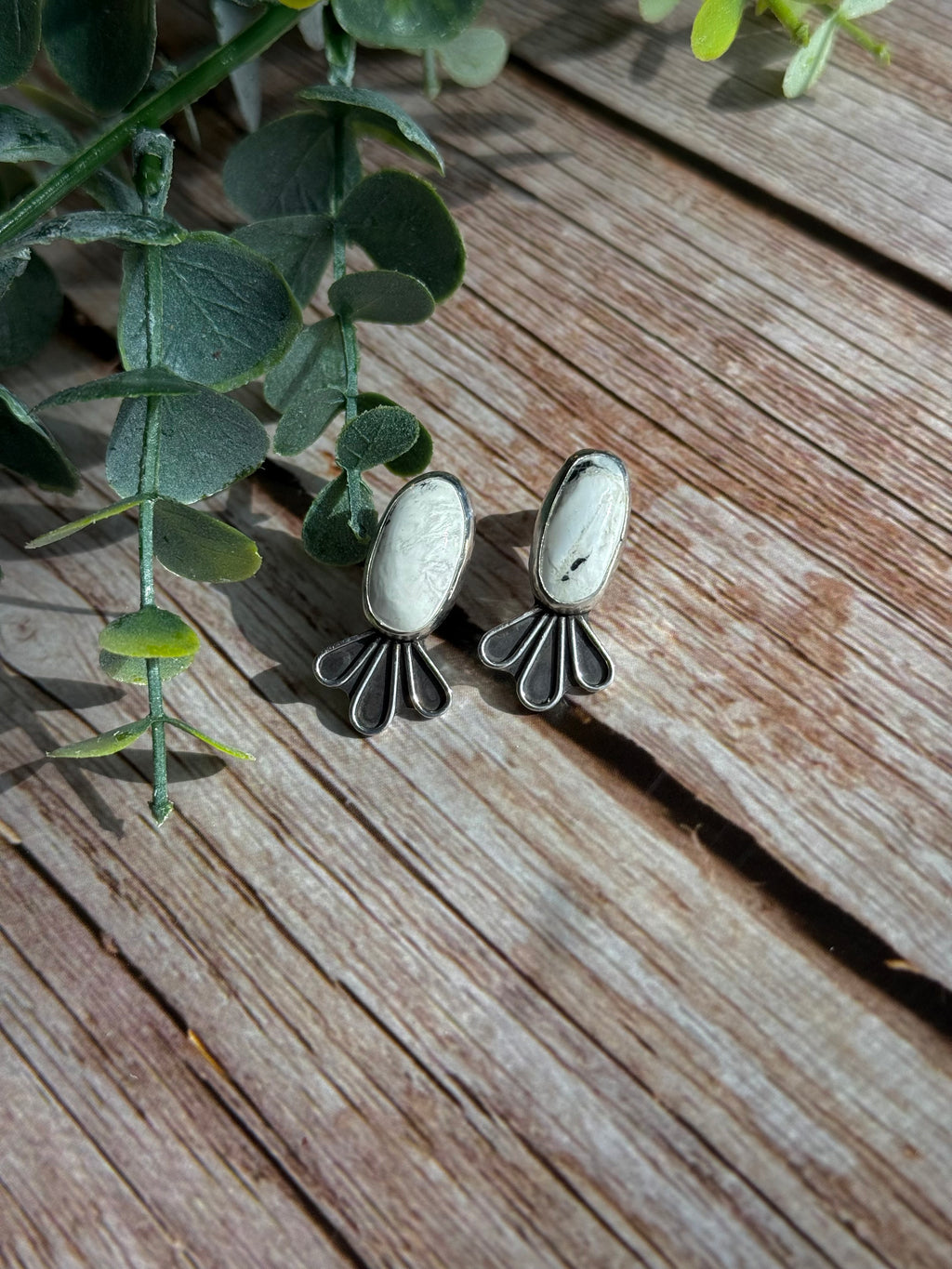 White Buffalo Earrings