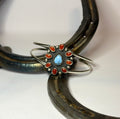 Red Coral/Golden Hills Cluster Cuff
