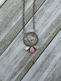 Pink Conch/Mother of Pearl Coin Necklace